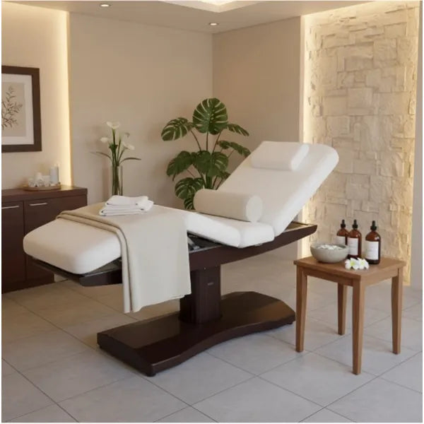 Elektrische Massageliege mit 3 Motoren, Massagetisch in Weiß, Behandlungsliege Ulna - Tiptop - Einrichtung