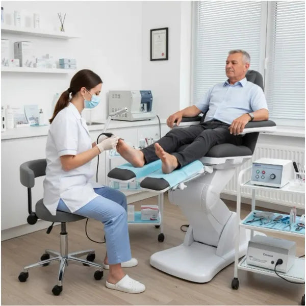 Fußpflegestuhl elektrisch mit 3 Motoren, Pediküre stuhl Cubo, Podologiestuhl - Tiptop - Einrichtung