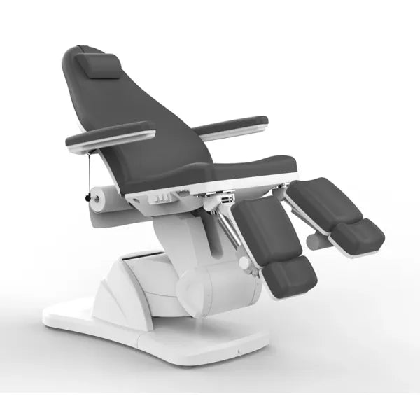 Elektrischer Podologiestuhl mit 5 Motoren, verstellbaren Funktionen; PU-Bezug, Tragkraft 175 kg.