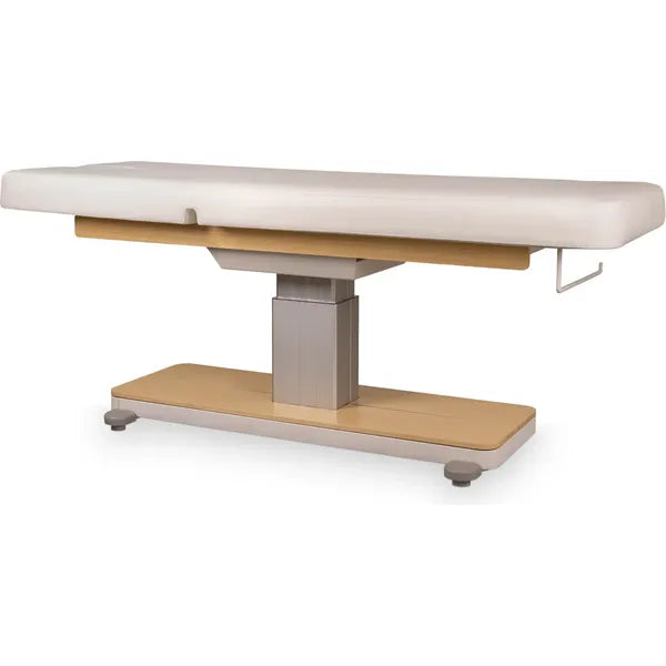 Elegante elektrische Massageliege mit 1 Motor in Weiß, ideal für Spa und Schönheitssalon, Behandlungsliege Orion.