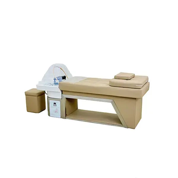 Headspa Liege Wellness mit weiß Waschbecken für eine luxuriöse Spa-Erfahrung und optimalen Komfort. Ideal für Profis.