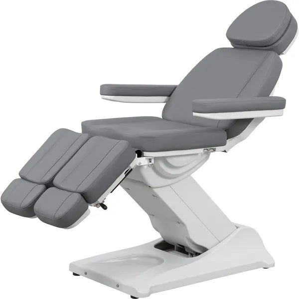 Hochwertiger Fußpflegestuhl elektrisch 2 Motoren, Pediküre stuhl, Podologiestuhl Solstice für optimale Behandlungspositionen.