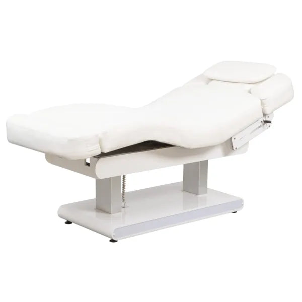 Elektrische Massageliege mit Heizfunktion, verstellbare Rückenlehne 0–60°, Kopfstütze, LED-Beleuchtung