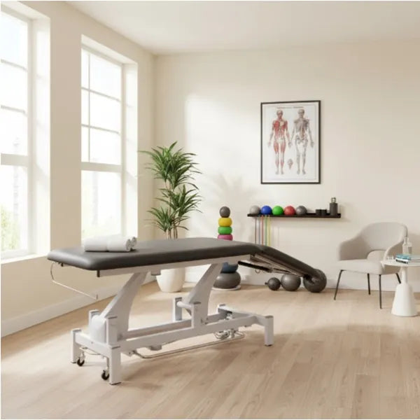 Elektrische Massageliege mit 1 Motor, Behandlungsliege in Grau, Massagebank Torac - Tiptop - Einrichtung