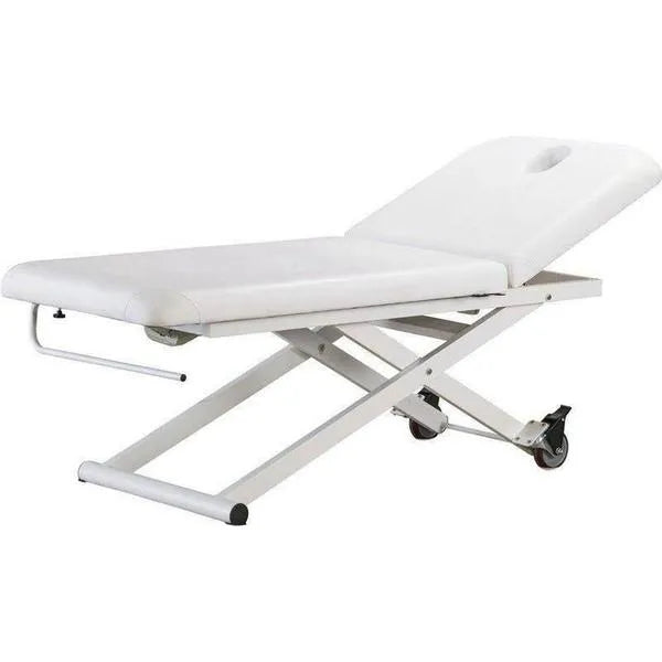 Elektrische Massageliege mit 1 Motor, Behandlungsliege in Weiß - Massagetisch Heka Profi-Massagebank - Tiptop - Einrichtung