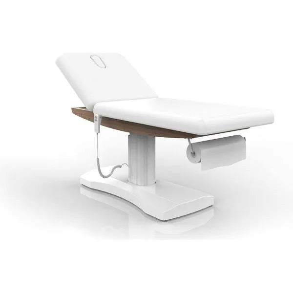 Elektrische Massageliege mit 2 Motoren, Massagetisch in Weiß, Behandlungsliege Atlantic-wood - Tiptop - Einrichtung