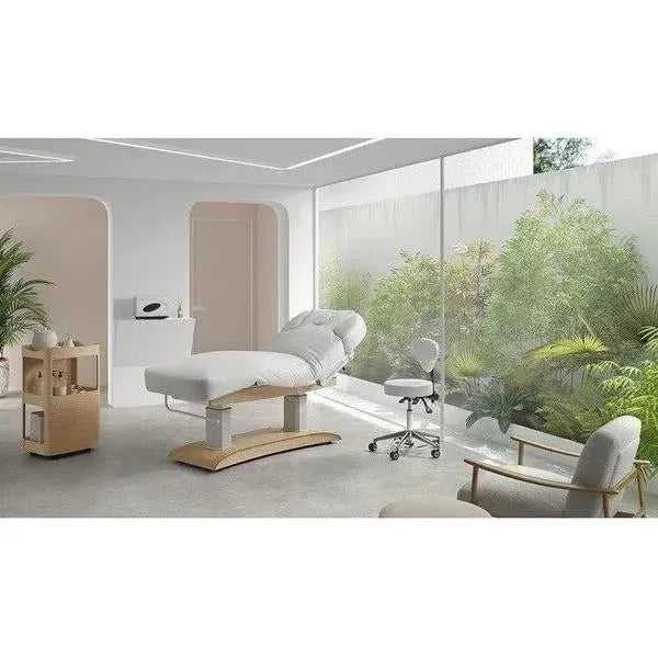 Elektrische Massageliege mit 4 Motoren, Massagetisch in Weiß, Behandlungsliege Chara - Tiptop - Einrichtung