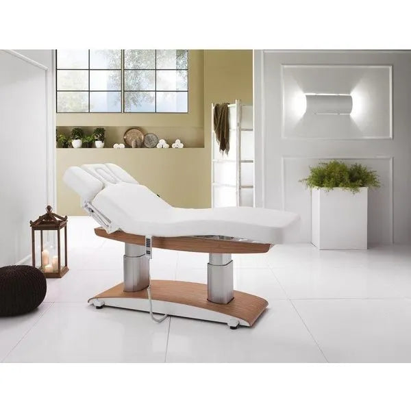 Elektrische Massageliege mit 4 Motoren, Massagetisch in Weiß, Behandlungsliege Ocean-wood - Tiptop - Einrichtung