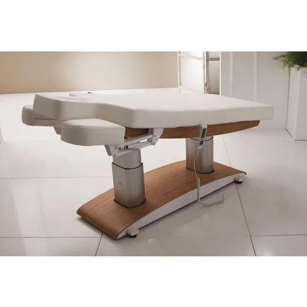 Elektrische Massageliege mit 4 Motoren, Massagetisch in Weiß, Behandlungsliege Ocean-wood - Tiptop - Einrichtung
