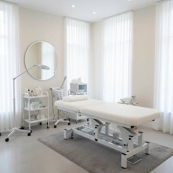 Elektrische Massageliege mit 1 Motor, Behandlungsliege Lumb mit höhenverstellbarem und Neigungsregulierung - Massagebank - Tiptop - Einrichtung