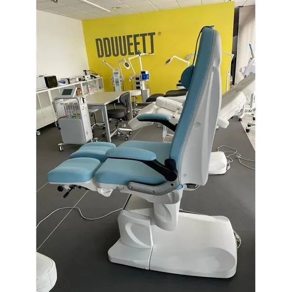 Fußpflegestuhl elektrisch mit 3 Motoren, Pediküre stuhl in Blau, Podologiestuhl Deneb - Tiptop - Einrichtung