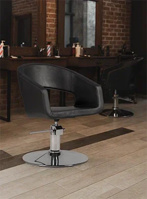 Eleganter Schwarz-Friseurstuhl Boho: Der perfekte Mix aus Luxus und Komfort für Ihren Salon!