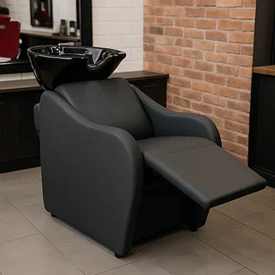 Ultimativer Komfort für Ihre Kunden: Friseur Waschbecken Velaris-roll mit Fußstütze und Massagefunktion