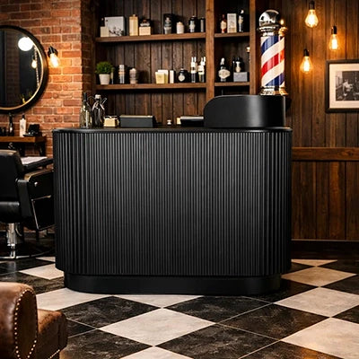 Friseur Rezeption PAM: Elegante Empfangstheke mit intelligentem Stauraum für den perfekten Salon-Eindruck