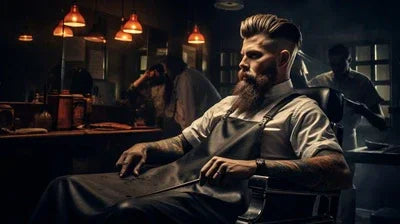 „Der Goni Barberstuhl Set: Elegante Funktionalität für stilvolle Friseursalons im schwarz!