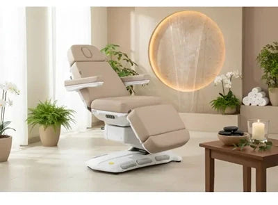 Maximale Entspannung: Die innovative, drehbare elektrische Kosmetikliege MAXI COZY für professionelle Behandlungen im Luxusbereich