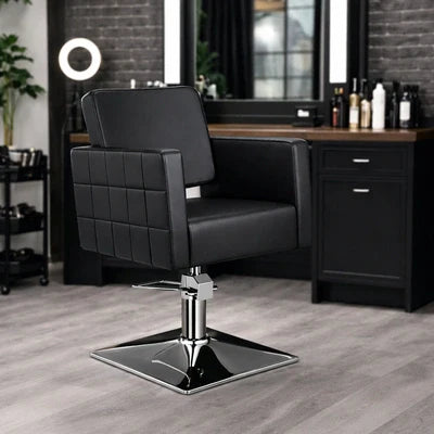Erleben Sie stilvolle Eleganz: Der elegante Friseurstuhl Horace in Schwarz für ein unvergleichliches Salon-Ambiente.