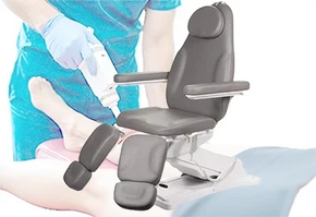 Optimieren Sie Ihre Fußpflegepraxis mit dem komfortablen elektrischen Fußpflegestuhl BD-8294 in elegantem Grau