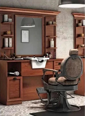 Klassisches Design trifft auf moderne Funktionalität: Entdecken Sie das JULES Vorwärtswaschbecken für Friseursalons!