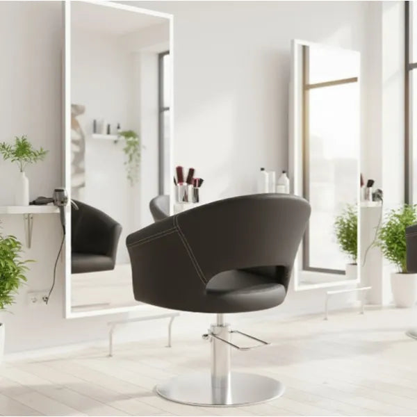 Friseurstuhl in eleganter Schwarz-Farbe, Luxuriöser Friseur stuhl Arcel - Tiptop - Einrichtung