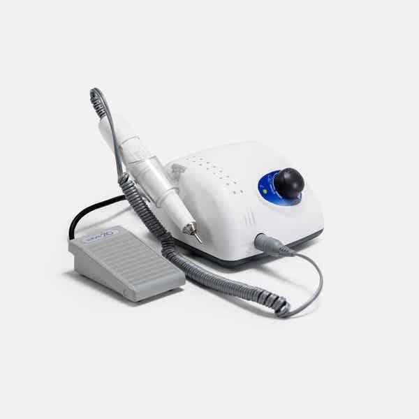 Fußpflegegerät mit Mikromotor für Pediküre Aty - Professionelles Pediküregerät mit Fußfernbedienung und Tischständer