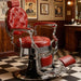 Barber stuhl in Silber-Rot, Herren Friseurstuhl Mack, Barbershop stuhl - Tiptop - Einrichtung