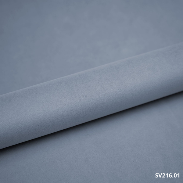 Nahaufnahme des blauen Polsterbezugs der Premium Elektrische Massageliege ELEMENT - individuelle Polsterung