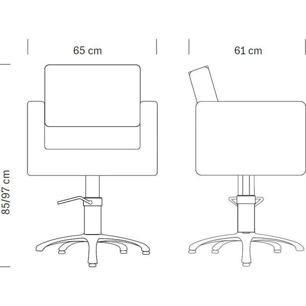 2x Friseur bedienplatz zweiseitige Gemini duo - 4x Friseurstuhl King - Tiptop - Einrichtung