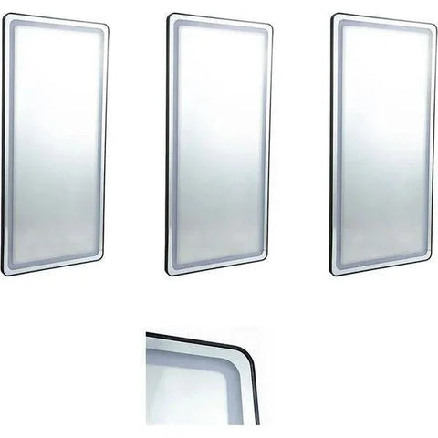 3er Set Friseur Bedienplatz mit integrierter LED-Beleuchtung, Friseurarbeitsplatz Rec - Tiptop - Einrichtung
