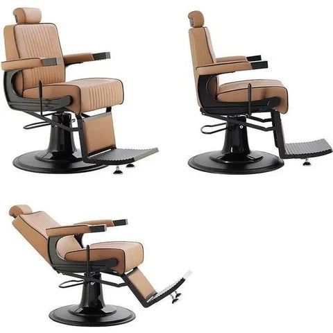 3x Barber stuhl Dour, Herren Friseurstuhl mit Premium Ausstattung, Luxuriöser Barbershop stuhl für stilvolle Salons - Tiptop - Einrichtung