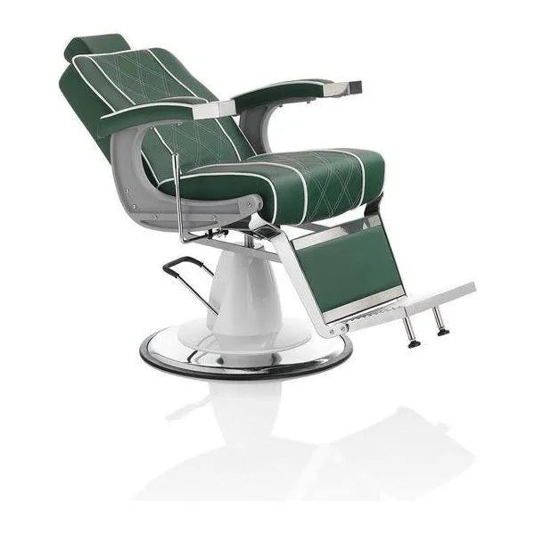 3x Barber stuhl in Grün, Herren Friseurstuhl Gran, Luxuriöser Barbershop stuhl für stilvolle Salons - Tiptop - Einrichtung