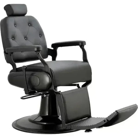 3x Barber stuhl in Schwarz, Herren Friseurstuhl Crop, Luxuriöser Barbershop stuhl für stilvolle Salons - Tiptop - Einrichtung