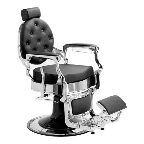 3x Barber stuhl in Silber-Schwarz, Herren Friseurstuhl Mae, Barbershop stuhl Hochwertige Verarbeitung und Komfort - Tiptop - Einrichtung