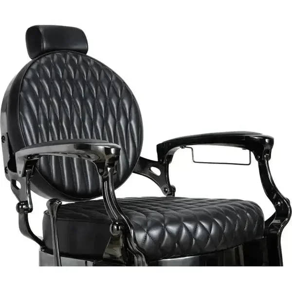 3er-Set Barberstuhl Kirk BC in Schwarz für professionelle Barbershops