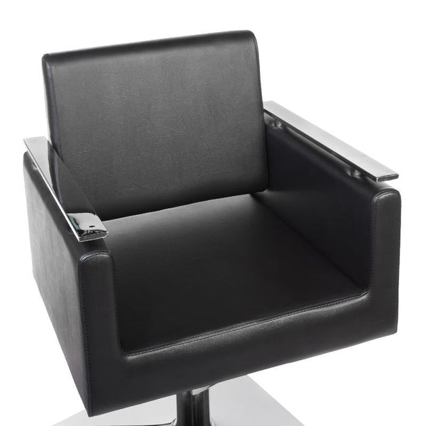 3x Friseurstuhl BH-6333 in Schwarz - 1x Friseurwaschbecken, Rückwärtswaschbecken Friseur BH-8025 in Schwarz - Tiptop - Einrichtung