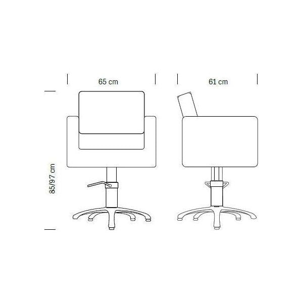 3x Friseurstuhl König - 1x Friseur Waschbecken Class-Confort - Tiptop - Einrichtung