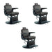 3x Herren Friseurstuhl Cosaro in Marron - Braun - Tiptop - Einrichtung