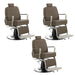 3x Herren Friseurstuhl Griti in Grispardo Beige - Tiptop - Einrichtung