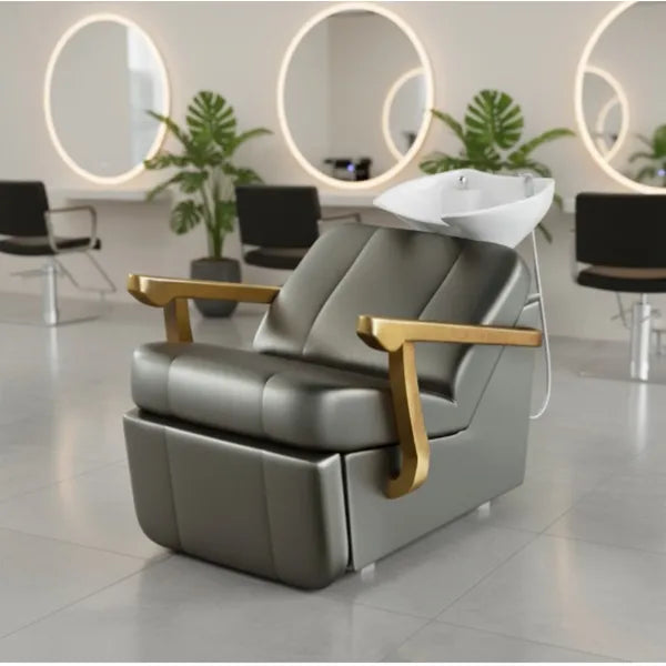 Friseur Waschbecken Imperial mit elektrisch Fußstütze, Shiatsu Massage und Farbvarianten - Tiptop - Einrichtung