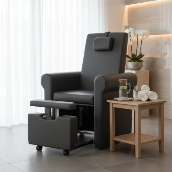 SPA Pediküre Sessel Aventur – Pediküre-Stuhl aus PU, Maße 82 × 86 × 126 cm, Tragkraft 175 kg.