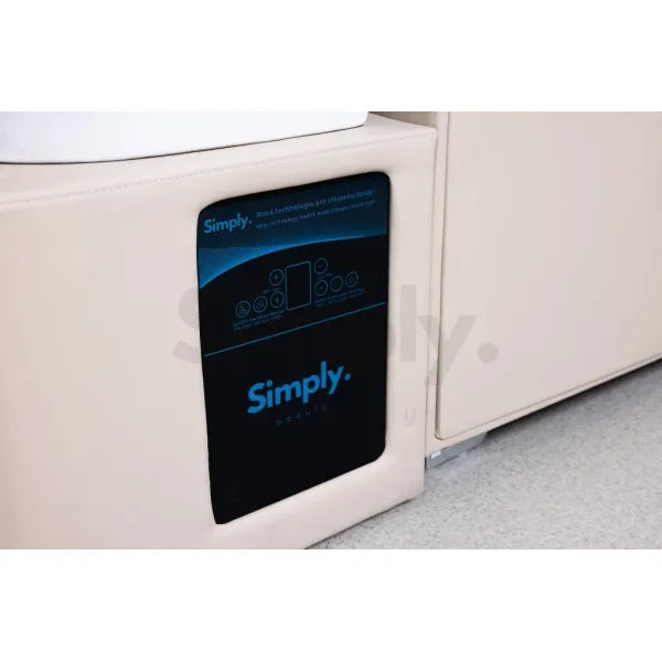 Head Spa Liege Beige mit Keramik Waschbecken – professionelle Kopfhaut-Wellness im Salon SIMPLY-D