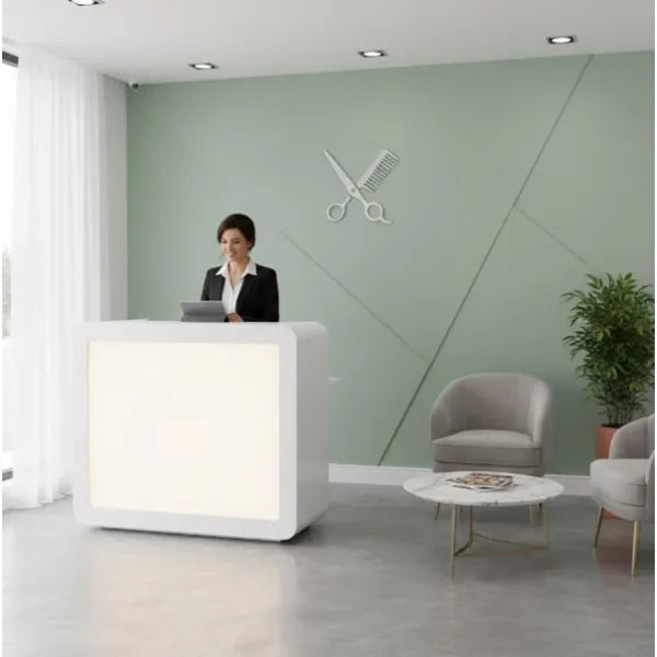 Friseur Rezeption, Empfangstheke Galaxy II - Handgefertigt mit individuellen Laminatoptionen - Tiptop - Einrichtung