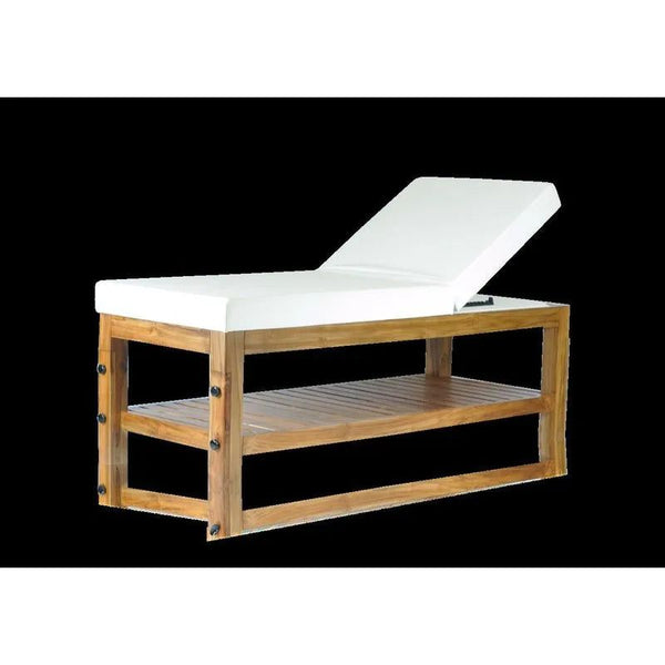 Premium Teak Holz Spa-Massageliege Bliss mit verstellbarem Kopfpolster - Tiptop - Einrichtung