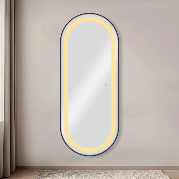 Moderner Friseur Bedienplatz mit mit Dimmer, LED-Beleuchtung, Friseurarbeitsplatz Bliss in elegantem Schwarz.