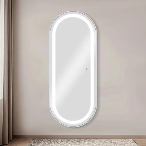 Moderner Friseur Bedienplatz mit mit Dimmer, LED-Beleuchtung, Friseurarbeitsplatz Bliss mit verstellbarer Farbtemperatur und elegantem Design.