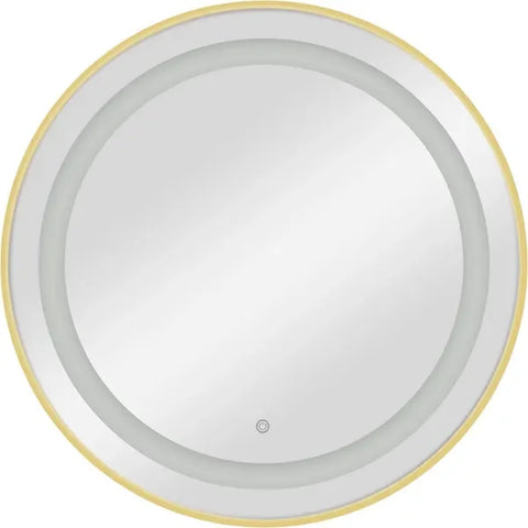 3er-Pack Friseur Bedienplatz mit Dimmer, LED-Beleuchtung, Friseurarbeitsplatz Bree mit goldfarbenem Rahmen und Touch-Schalter