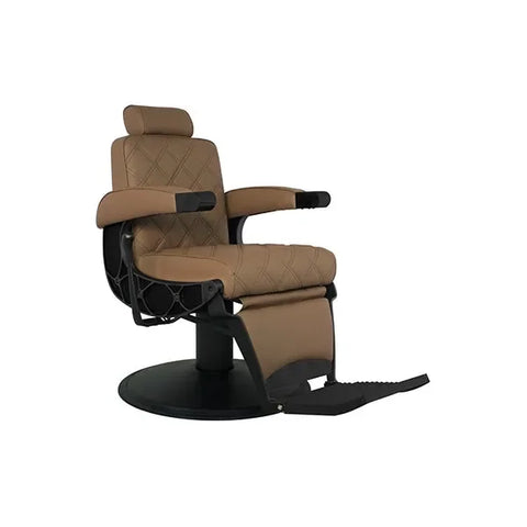 Luxuriöser Barber stuhl Hawk, Herren Friseurstuhl im Vintage-Stil, ideal für traditionelle Barbershops.
