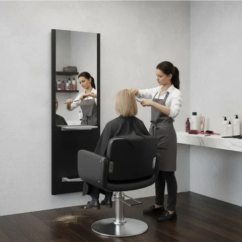 Friseur Bedienplatz Bobby, Friseurarbeitsplatz aus hochverdichteter Spanplatte - Tiptop - Einrichtung