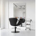 Friseurstuhl in eleganter Schwarz-Farbe mit ergonomischer Polsterung, Luxuriöser Friseur stuhl Chloe - Tiptop - Einrichtung