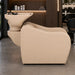 Friseur Waschbecken Velaris-Air Beige Rückwärtswaschbecken mit elektrischer Fußstütze und Massagefunktion im Salon.